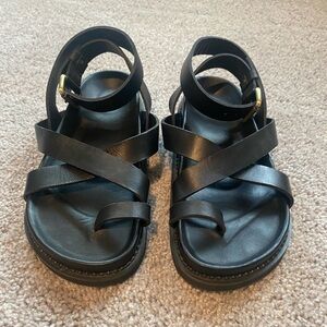 Liberte Leather ankle strap sandals